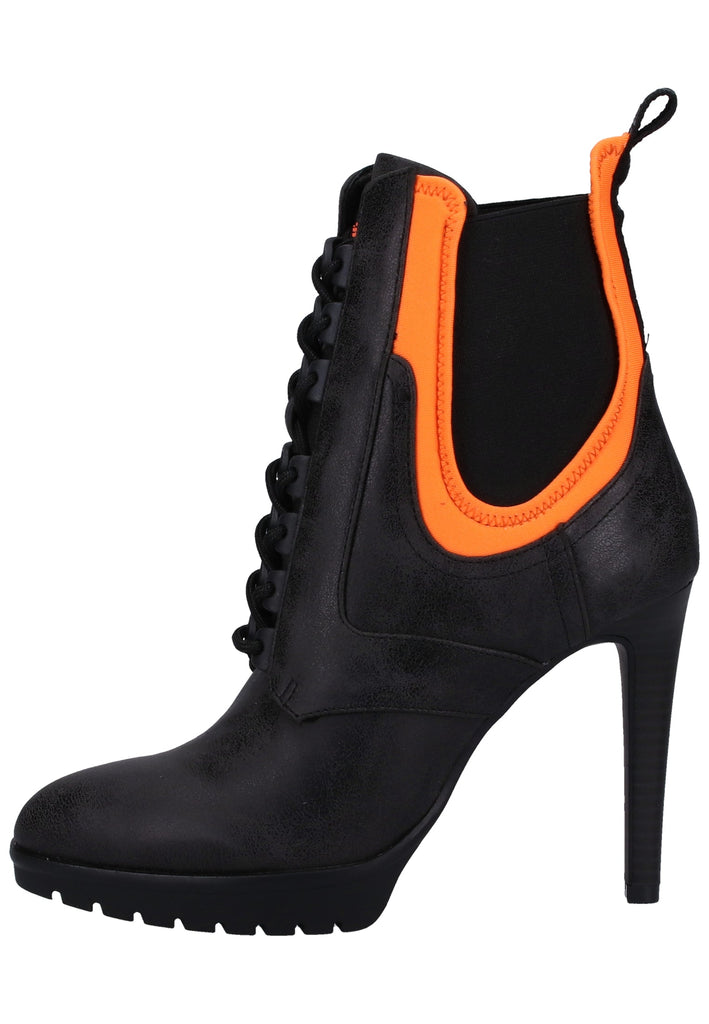 Replay Stiefelette Lederimitat/Textil Schwarz/Orange