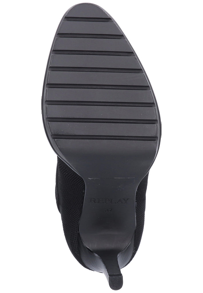Replay Stiefelette Textil Schwarz
