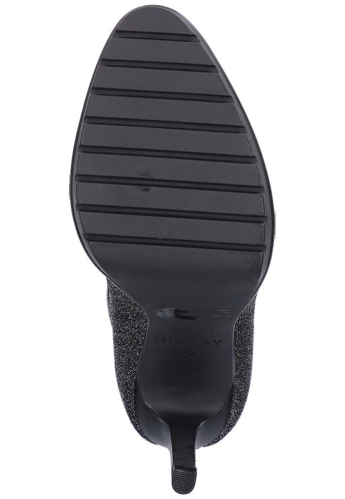 Replay Stiefelette Textil Silber