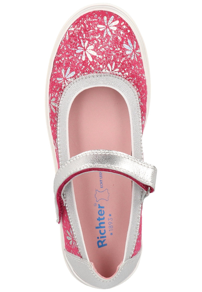 Richter Ballerinas Lederimitat/Textil Pink/Weiß