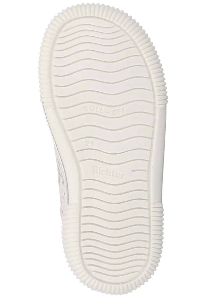 Richter Halbschuhe Lederimitat/Textil Weiß/Silber