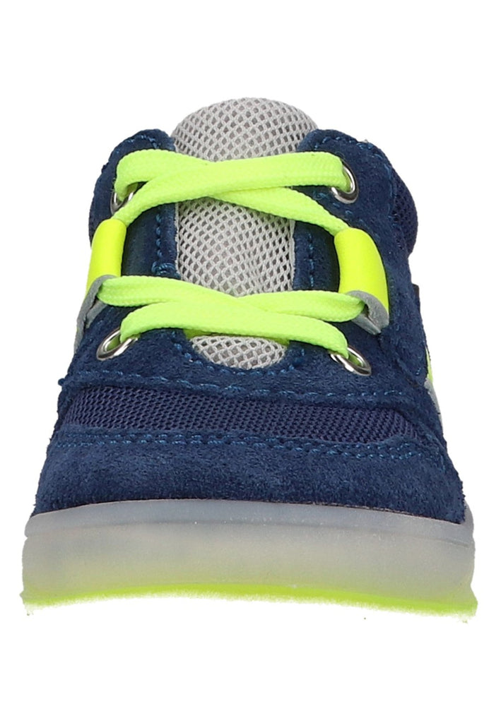 Richter Halbschuhe Veloursleder/Textil Blau/Gelb