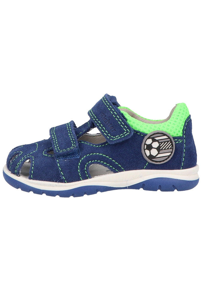 Richter Halbschuhe Veloursleder/Textil Blau/Grün