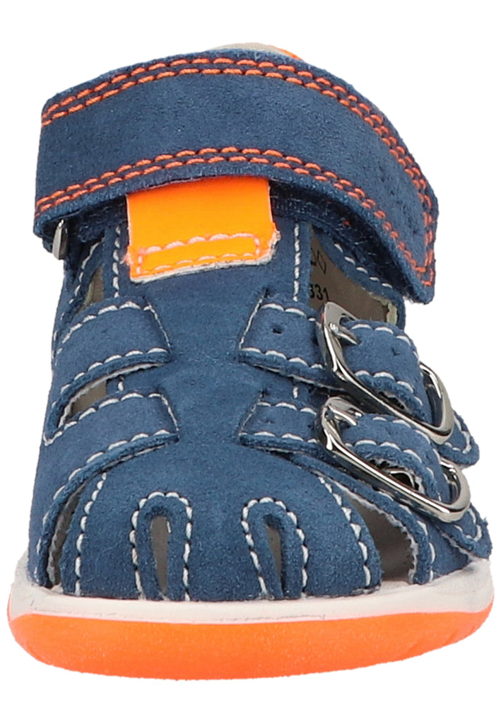 Richter Halbschuhe Veloursleder/Textil Blau/Orange