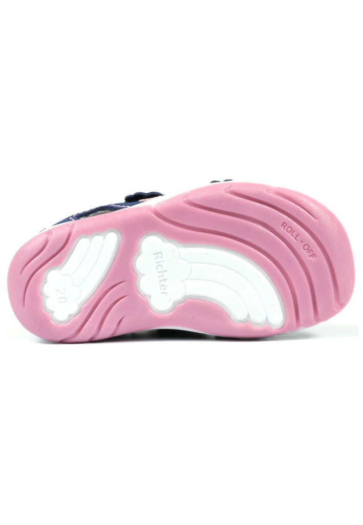 Richter Halbschuhe Veloursleder/Textil Blau/Pink