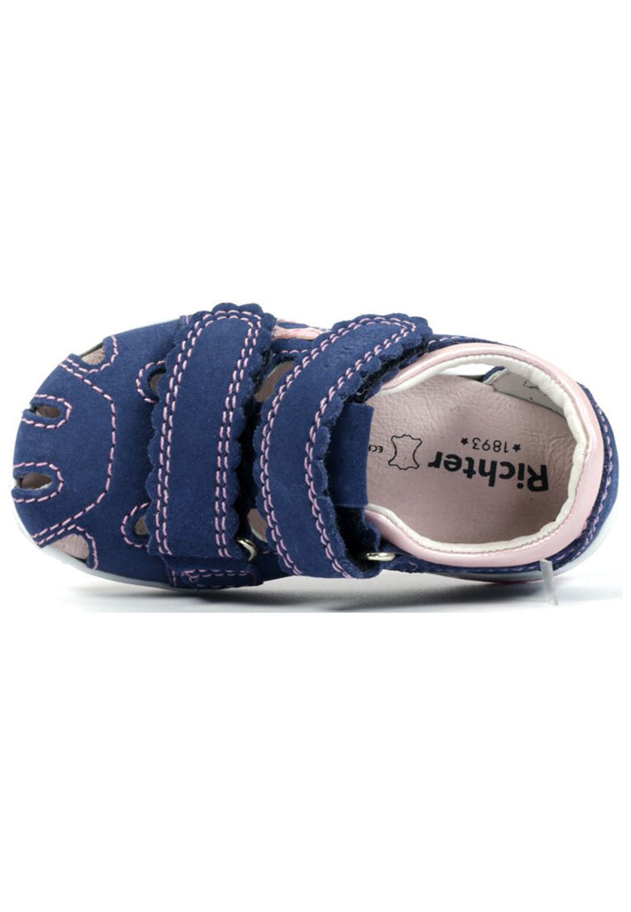 Richter Halbschuhe Veloursleder/Textil Blau/Pink