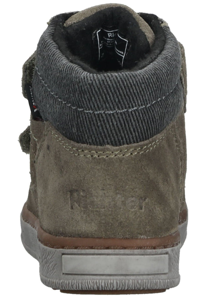 Richter Halbschuhe Veloursleder/Textil Braun/Grün Warmfutter