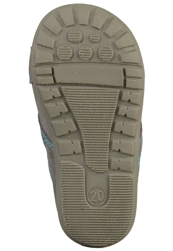 Richter Halbschuhe Veloursleder/Textil Grau/Hellblau