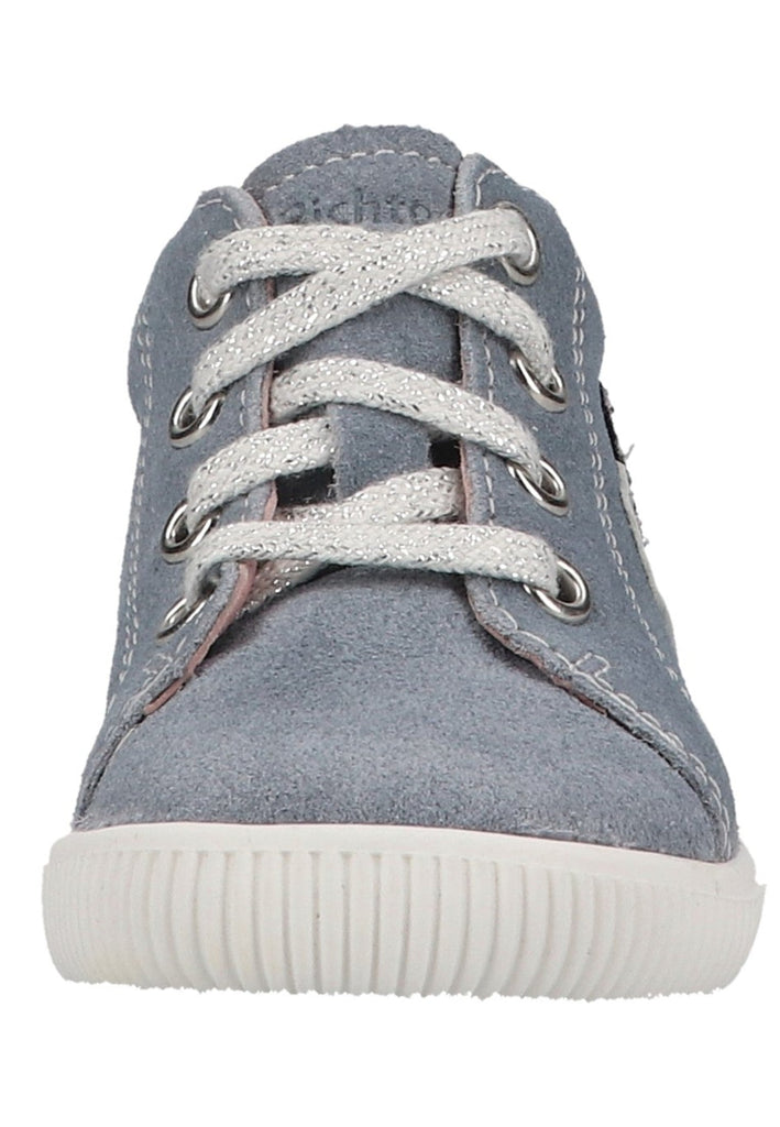 Richter Halbschuhe Veloursleder/Textil Hellblau/Silber