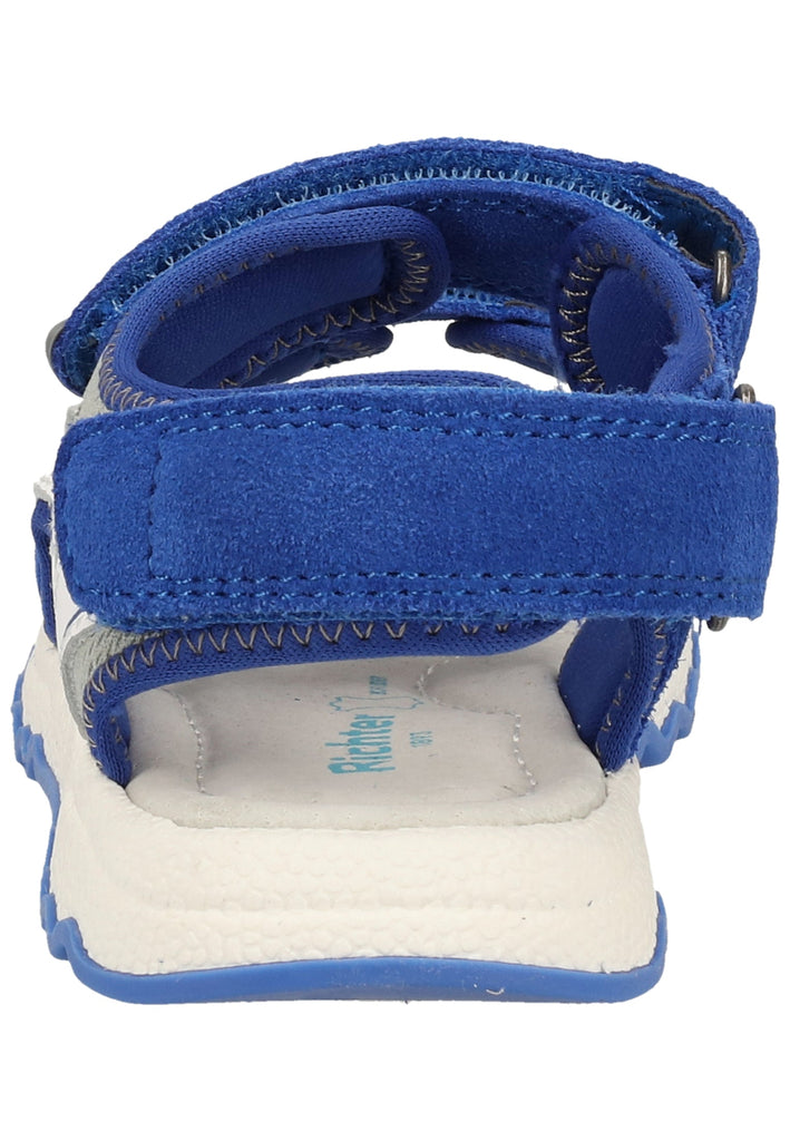 Richter Sandalen Leder/Textil Blau/Grau