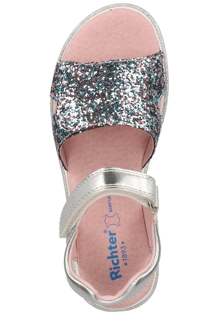Richter Sandalen Lederimitat/Textil Silber