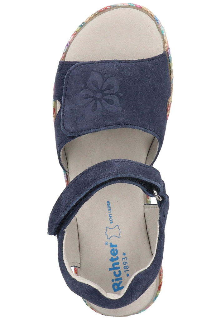 Richter Sandalen Veloursleder Atlantik
