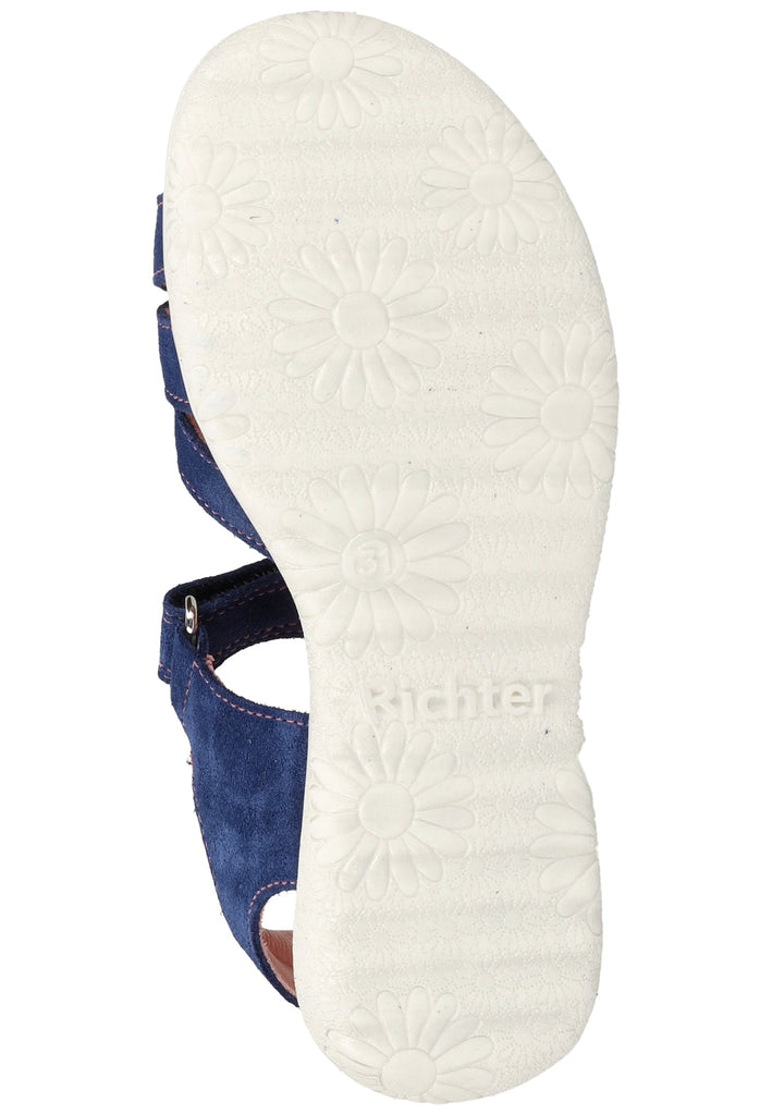 Richter Sandalen Veloursleder Blau/Pink