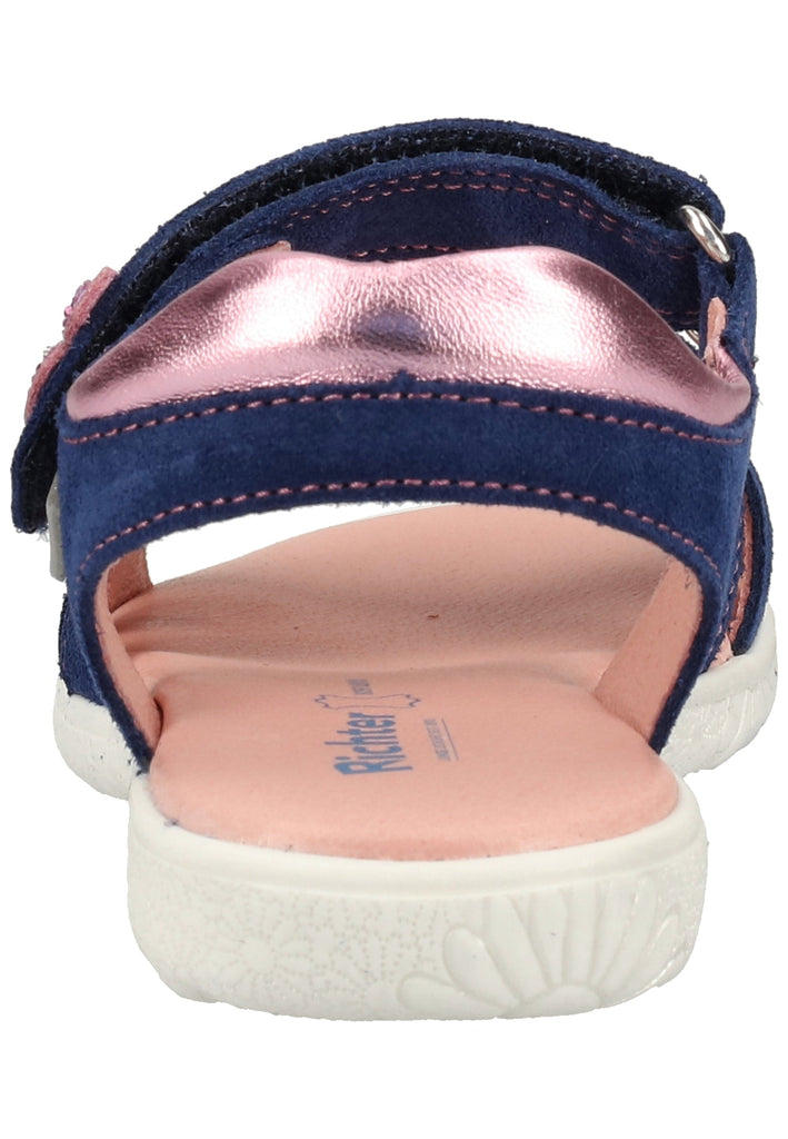 Richter Sandalen Veloursleder Blau/Pink