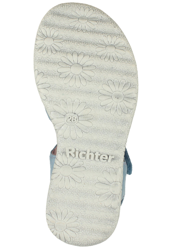 Richter Sandalen Veloursleder Blau/Pink