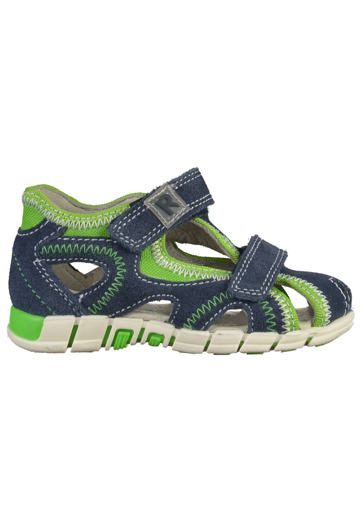 Richter Sandalen Veloursleder/Textil Blau/Grün