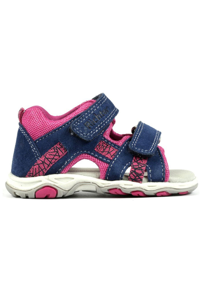 Richter Sandalen Veloursleder/Textil Blau/Pink