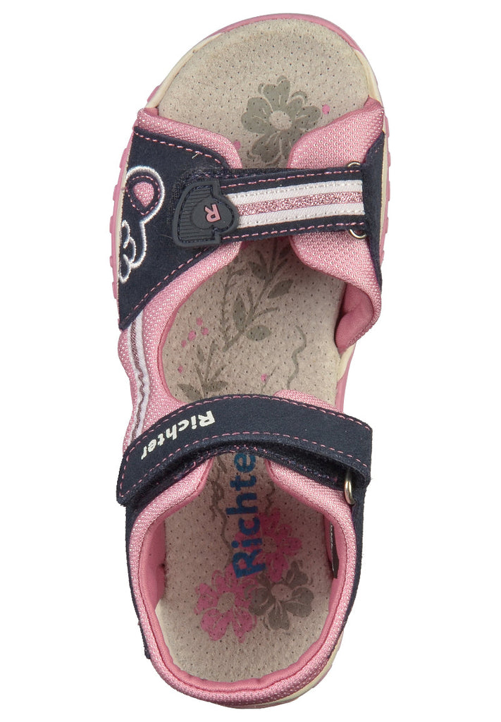 Richter Sandalen Veloursleder/Textil Rosa