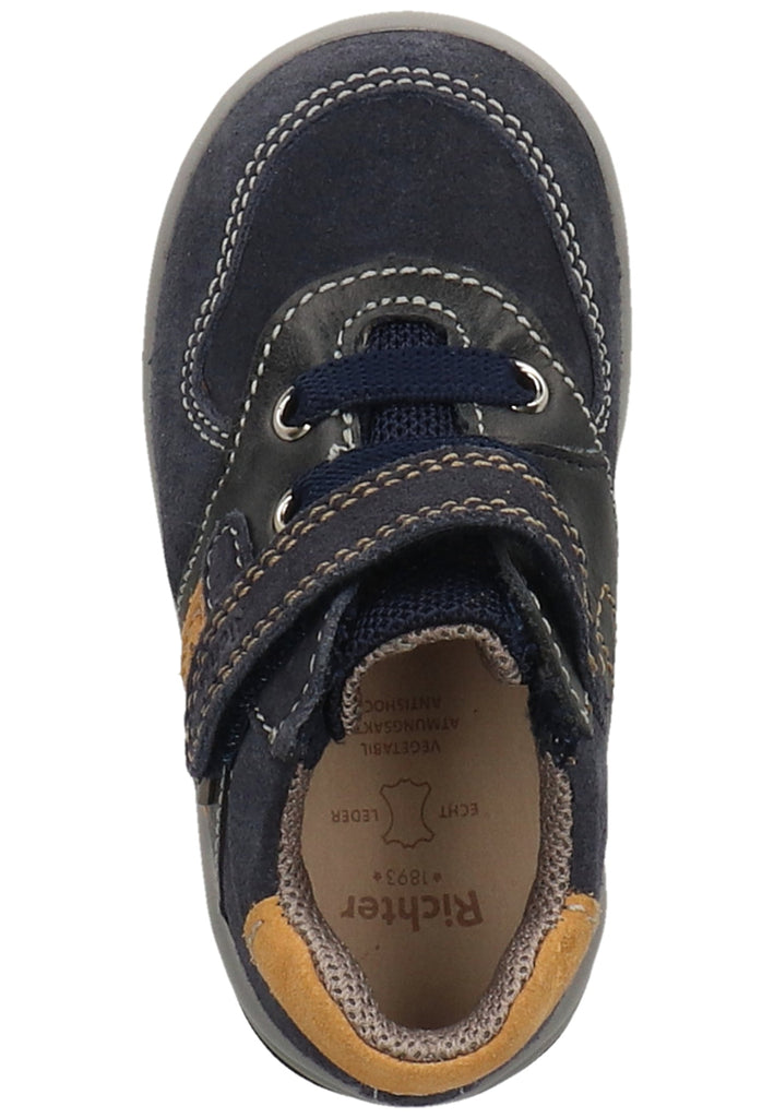 Richter Sneaker Leder/Textil Blau/Gelb