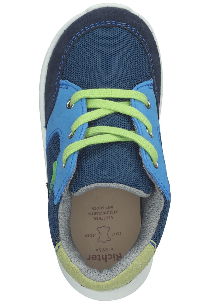 Richter Sneaker Leder/Textil Blau/Lime