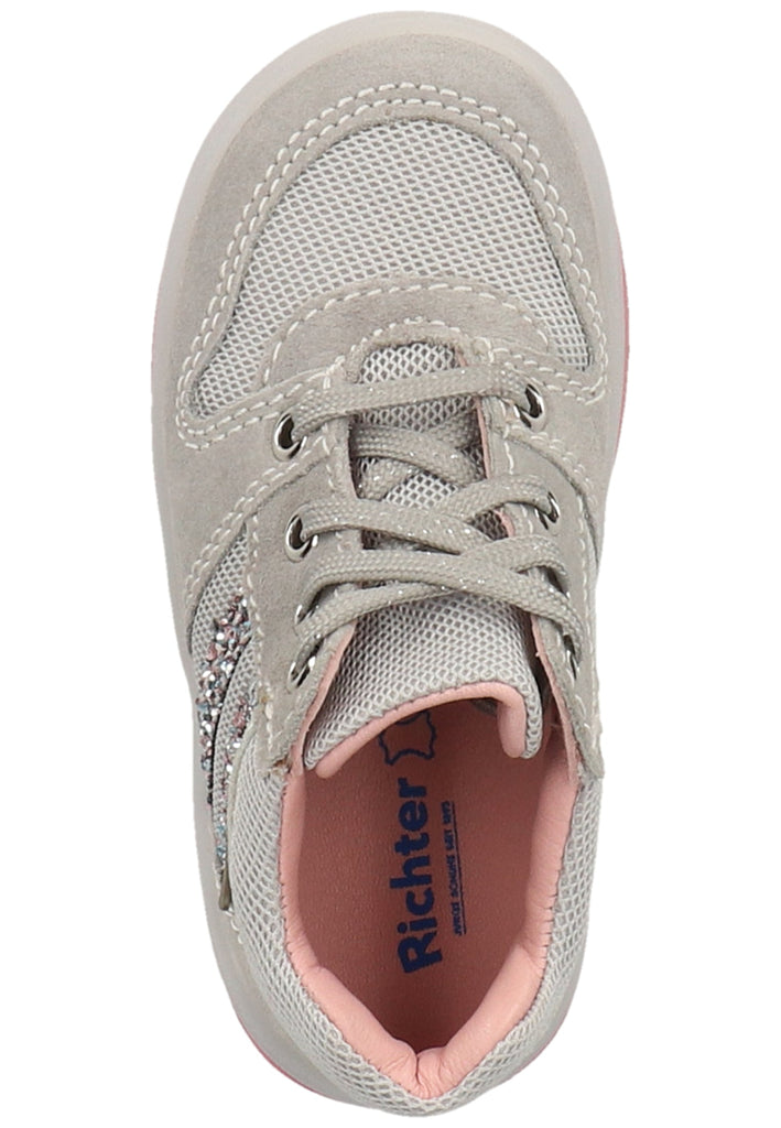 Richter Sneaker Leder/Textil Hellgrau/Silber