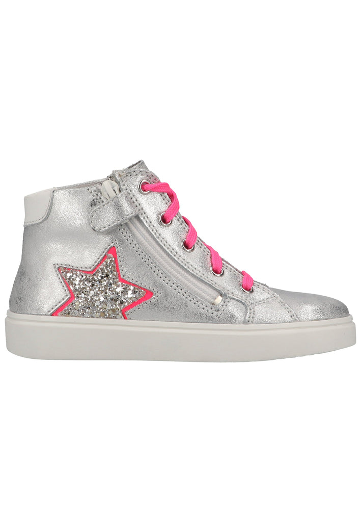 Richter Sneaker Leder/Textil Silber/Rosa