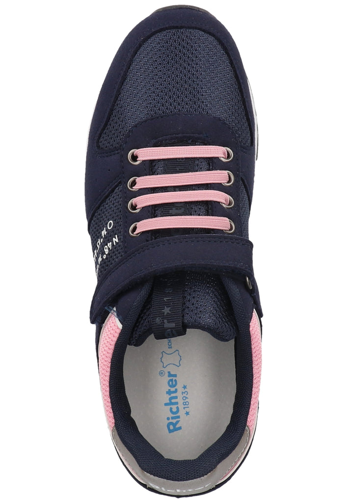 Richter Sneaker Lederimitat/Textil Dunkelbau/Silber