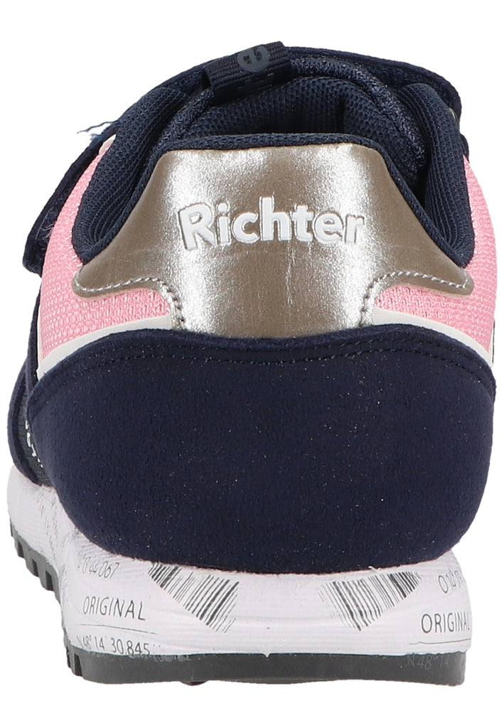 Richter Sneaker Lederimitat/Textil Dunkelbau/Silber