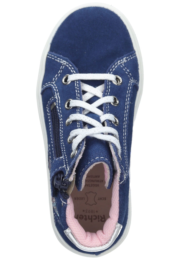 Richter Sneaker Veloursleder Blau/Silber