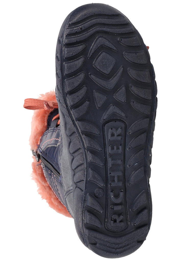 Richter Stiefel Leder/Textil Blau Warmfutter