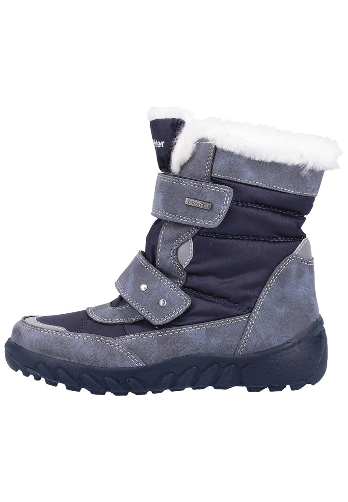 Richter Stiefel Leder/Textil Grau Warmfutter