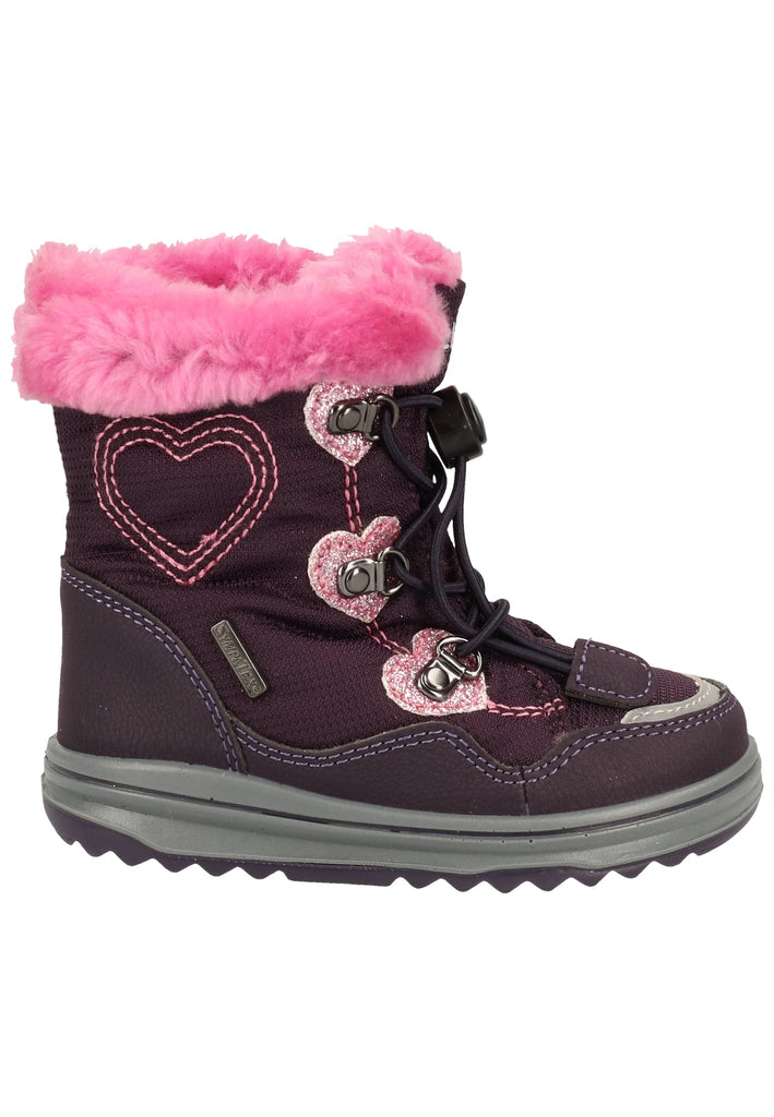 Richter Stiefel Lederimitat/Textil Aubergine Warmfutter