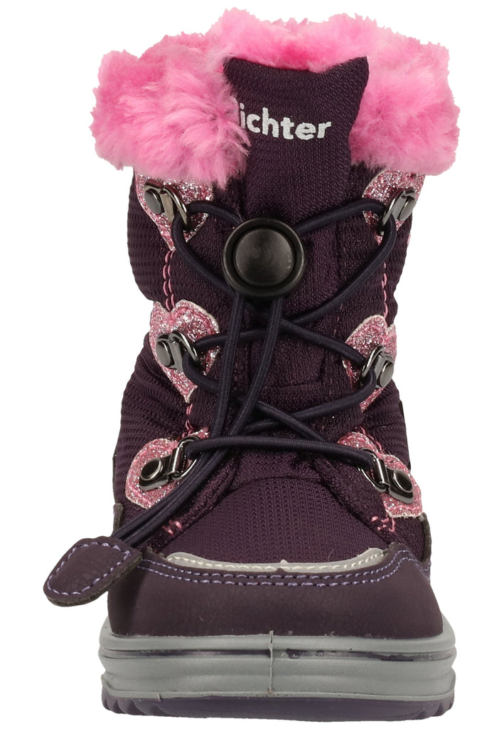 Richter Stiefel Lederimitat/Textil Aubergine Warmfutter