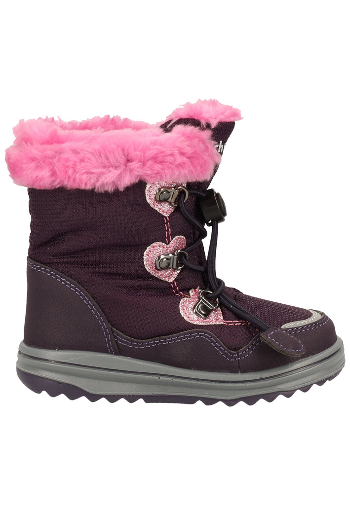 Richter Stiefel Lederimitat/Textil Aubergine Warmfutter