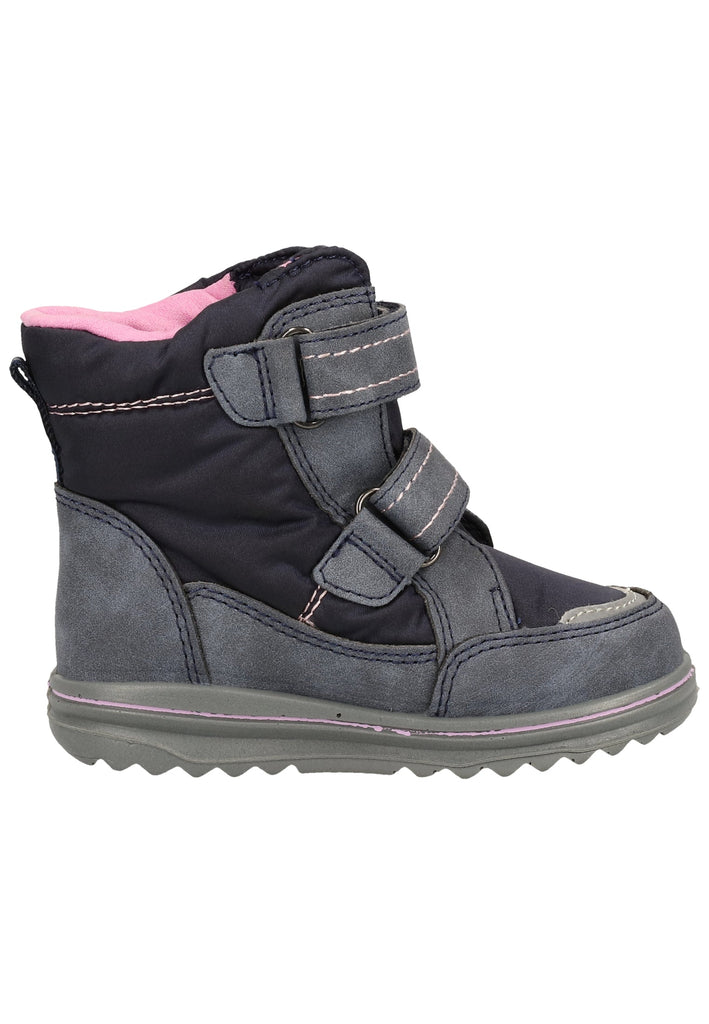 Richter Stiefel Lederimitat/Textil Blau/Silber Warmfutter