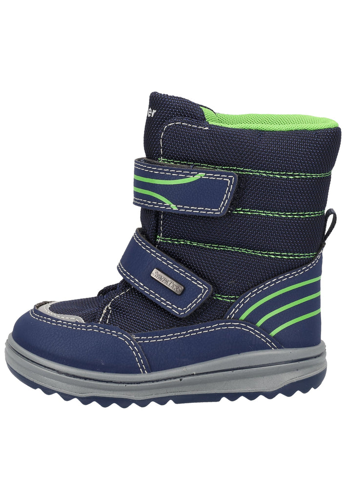 Richter Stiefel Lederimitat/Textil Blau Warmfutter