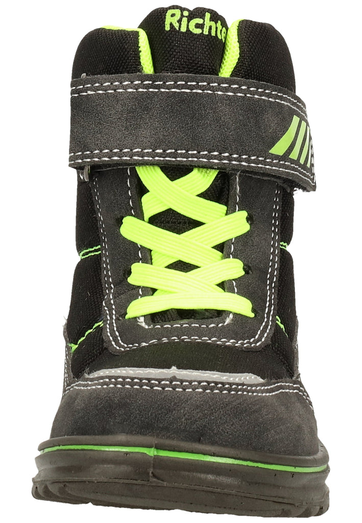 Richter Stiefel Lederimitat/Textil Schwarz/Gelb Warmfutter