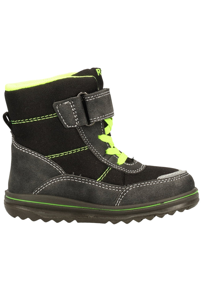 Richter Stiefel Lederimitat/Textil Schwarz/Gelb Warmfutter