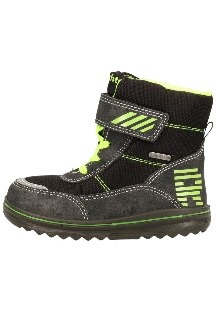 Richter Stiefel Lederimitat/Textil Schwarz/Gelb Warmfutter