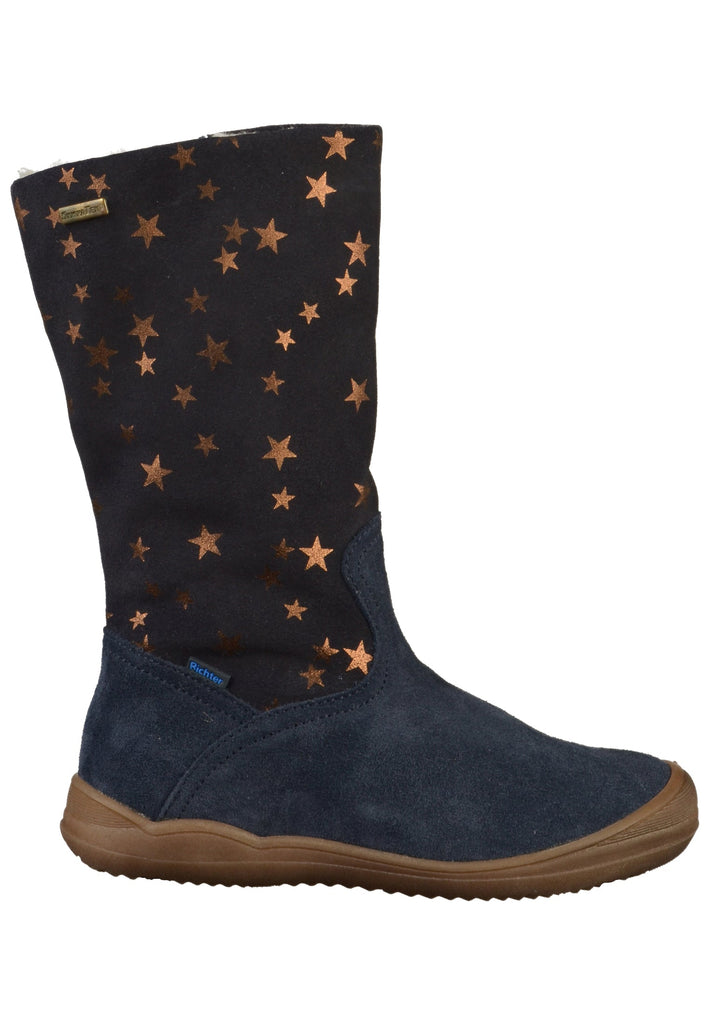 Richter Stiefel Veloursleder Blau