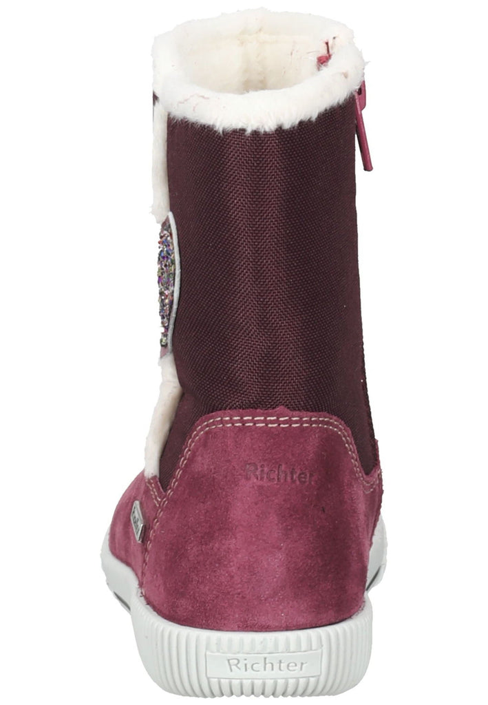 Richter Stiefel Veloursleder Rot Warmfutter