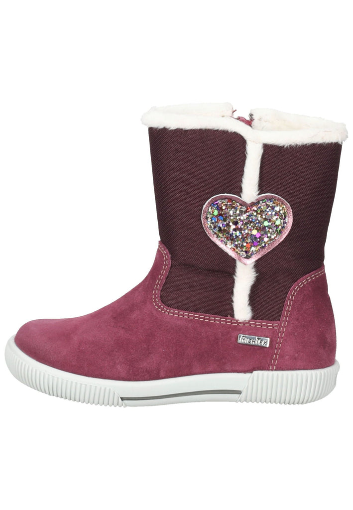 Richter Stiefel Veloursleder Rot Warmfutter