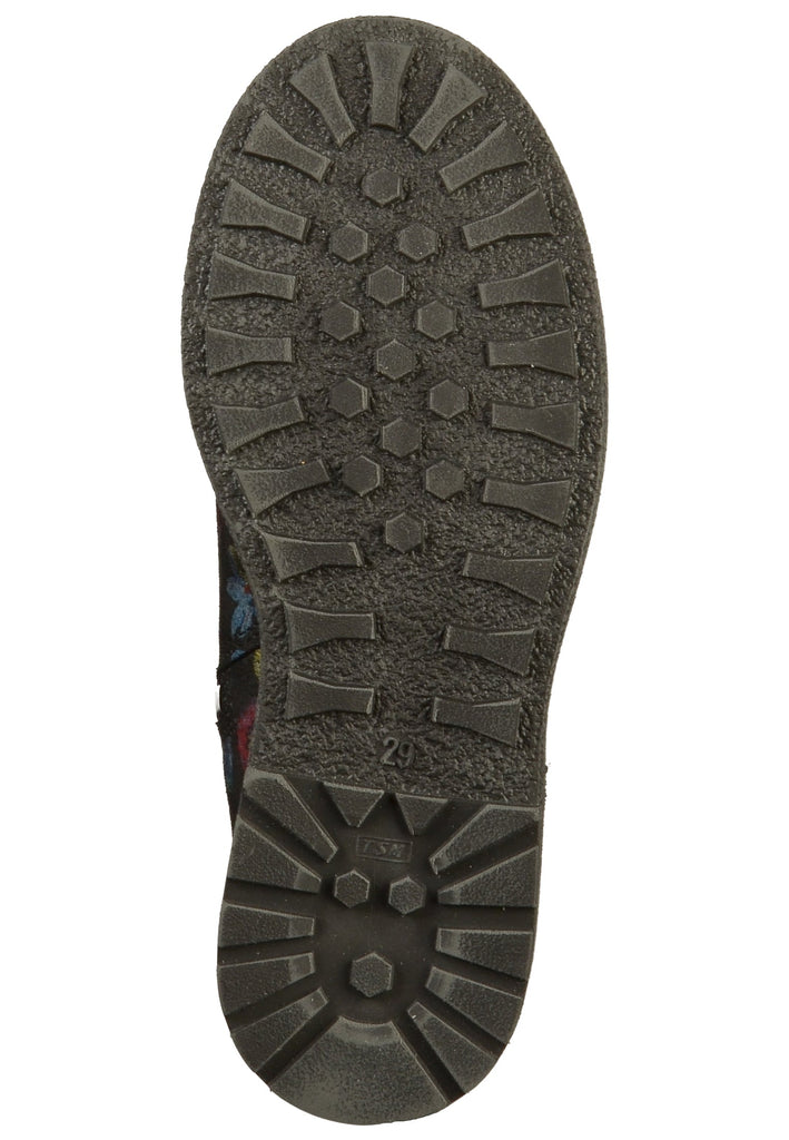 Richter Stiefel Veloursleder Schwarz