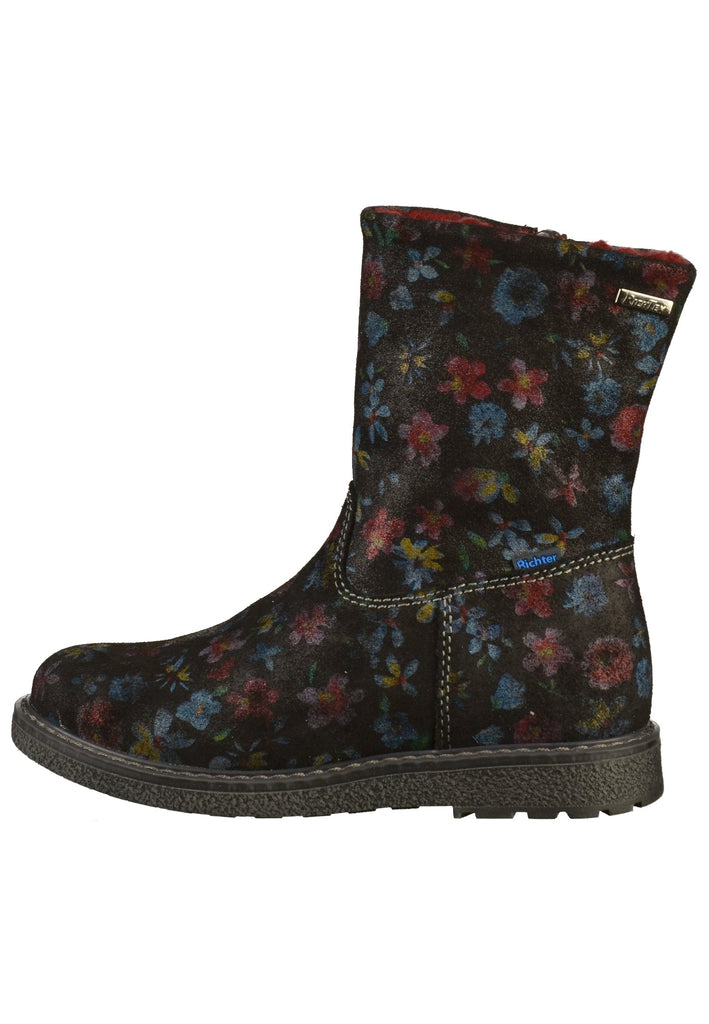 Richter Stiefel Veloursleder Schwarz