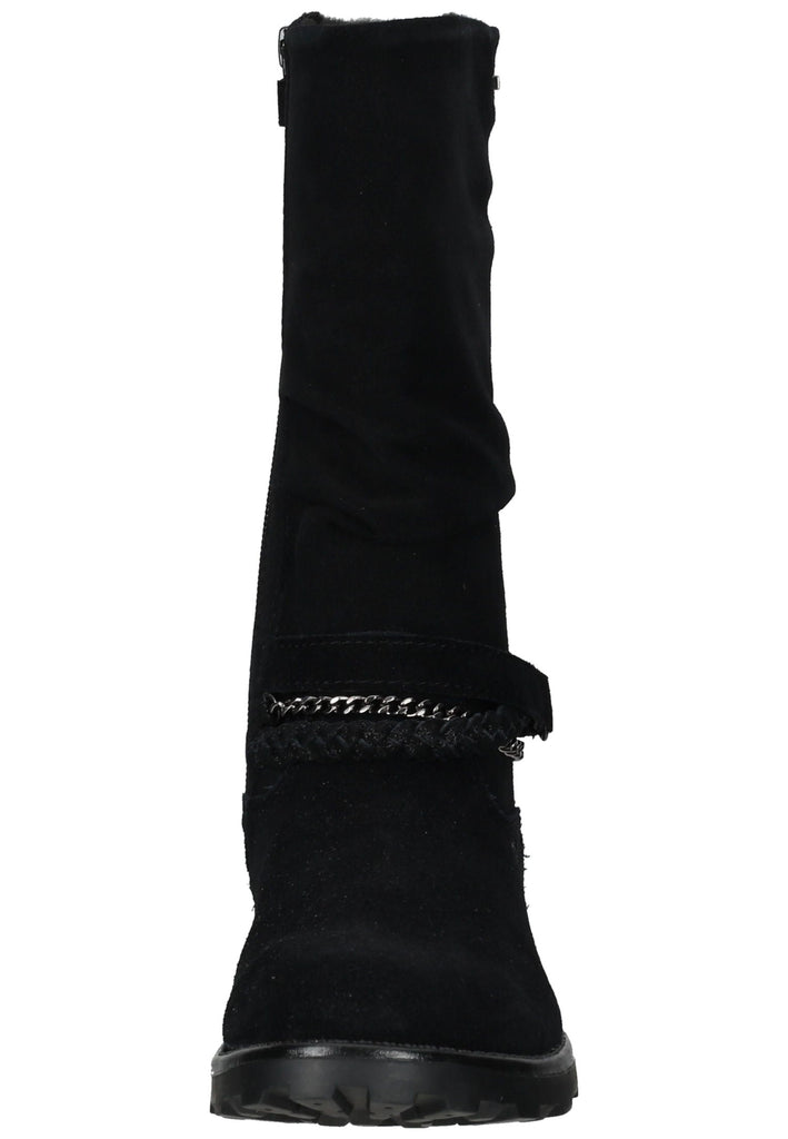 Richter Stiefel Veloursleder Schwarz Warmfutter