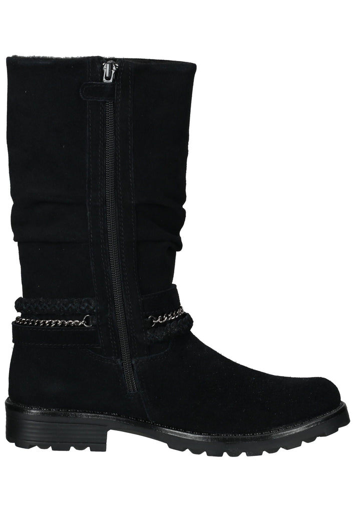 Richter Stiefel Veloursleder Schwarz Warmfutter