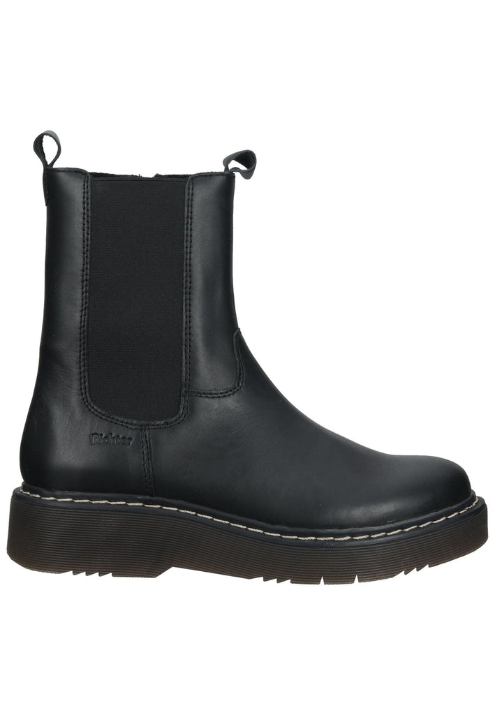 Richter Stiefelette Leder/Textil Schwarz