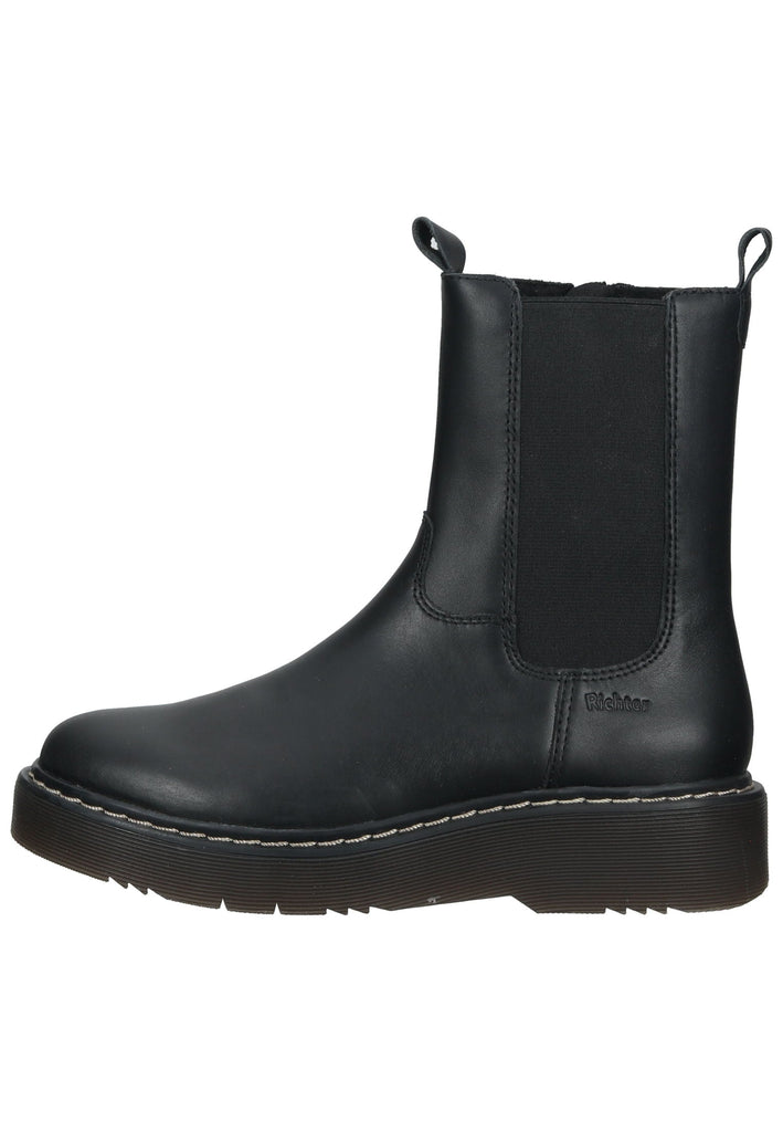 Richter Stiefelette Leder/Textil Schwarz