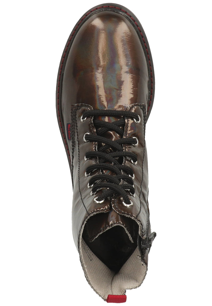 Richter Stiefelette Lederimitat Schwarz Lack