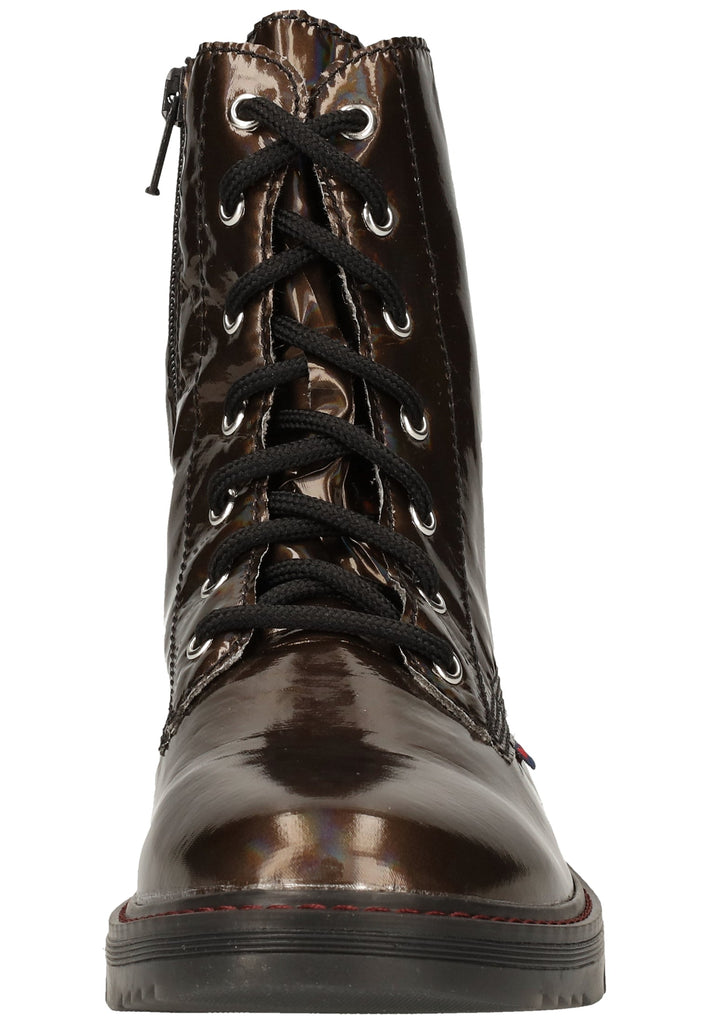 Richter Stiefelette Lederimitat Schwarz Lack